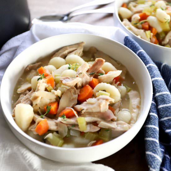 Slow Cooker Chicken + Dumplings