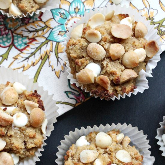 White Chocolate Macadamia Muffins