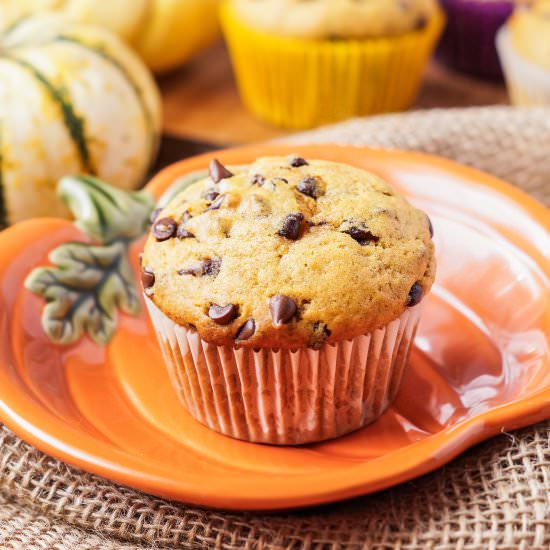 Pumpkin Chocolate Chip Muffins