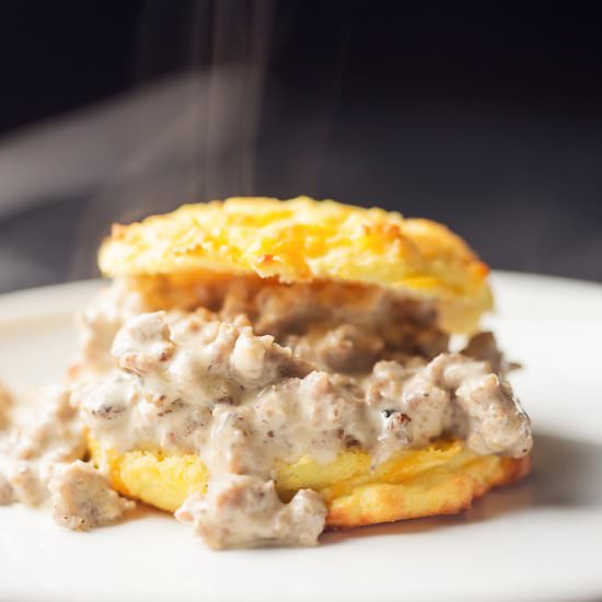 Low Carb Biscuits and Gravy