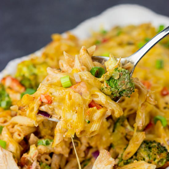 Spicy Chipotle Chicken Pasta Bake