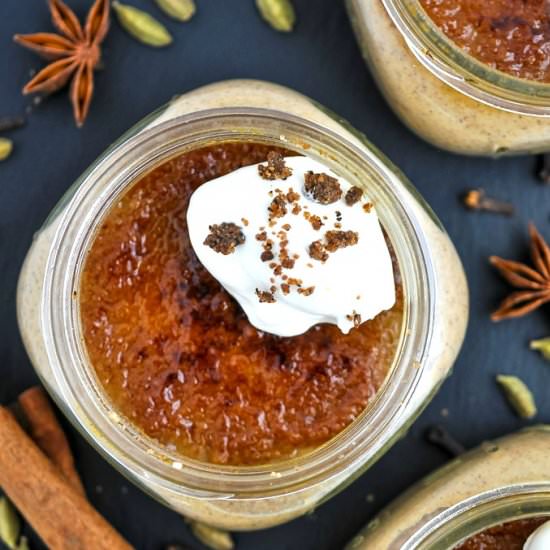 Sous Vide Chai Pumpkin Creme Brulee