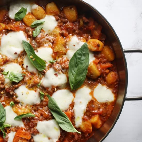 Gnocchi Bolognese Bake
