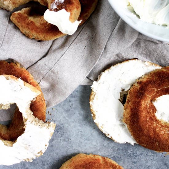 Low-Carb Cinnamon Sugar Bagels