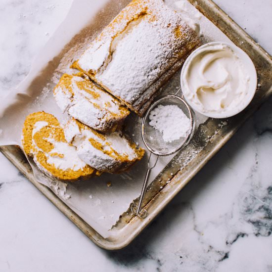 Pumpkin Cream Roll Cake Recipe