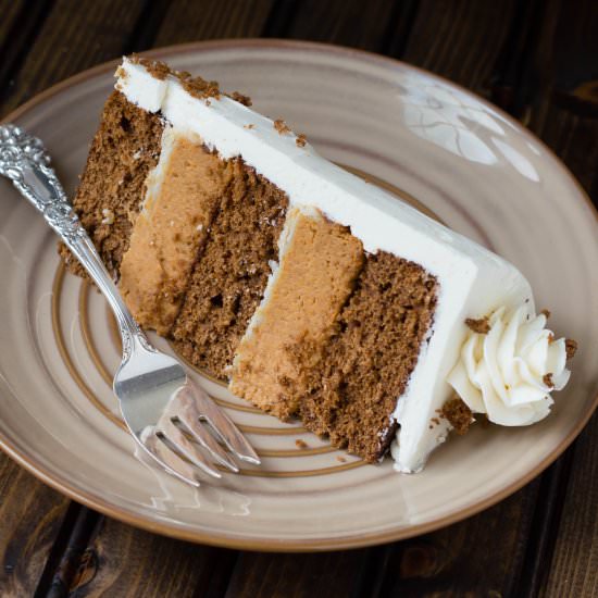 Ginger Spiced Pumpkin Pie Cake