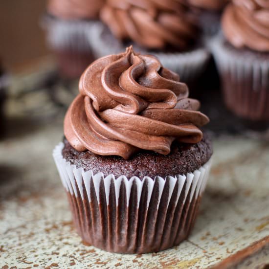 Super moist chocolate cupcakes