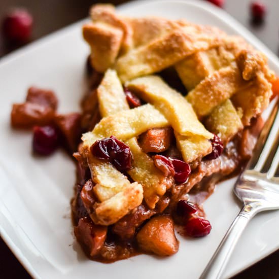 Spiced Cranberry Apple Pie