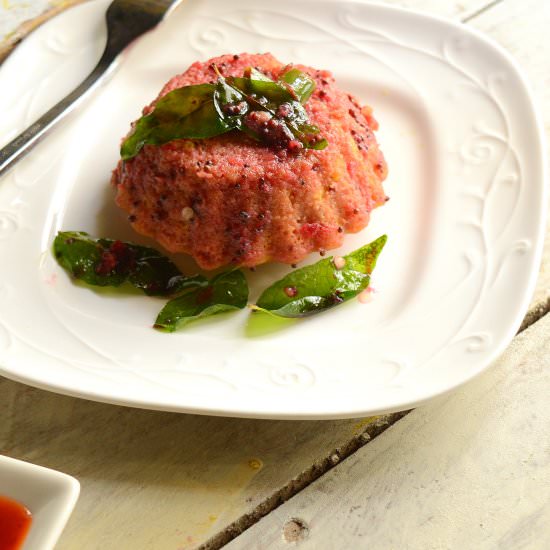 Beetroot Dhokla