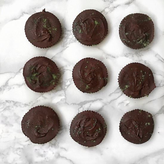 Dark Chocolate Matcha Cups