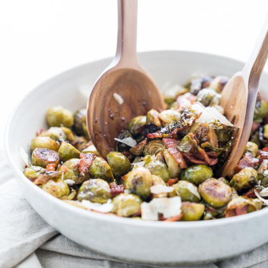 Roasted Brussels Sprouts with Bacon
