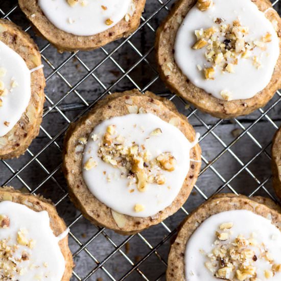 Maple Walnut Shortbread Cookies