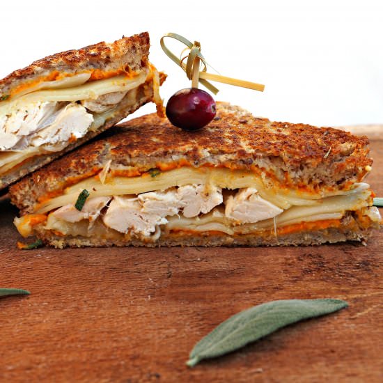 Pumpkin & Turkey Grilled Cheese