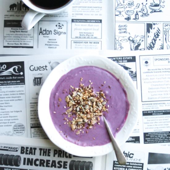 Pomegranate Overnight Oats Smoothie