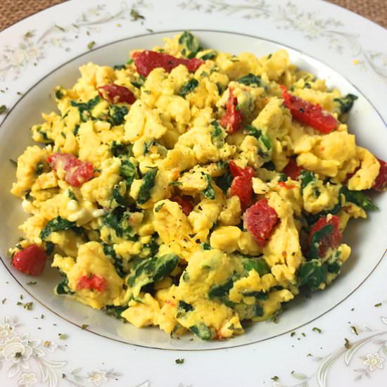 Spinach & Feta Scrambled Eggs