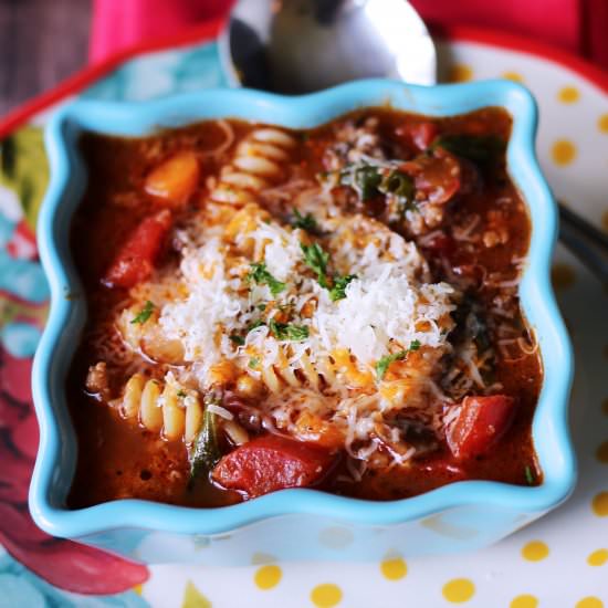 Cheesy Lasagna Soup