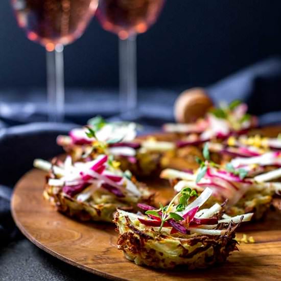Potato Nests + Radish, Apple & Beet