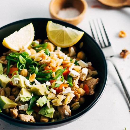 Healthy Chicken Risoni Salad Bowls