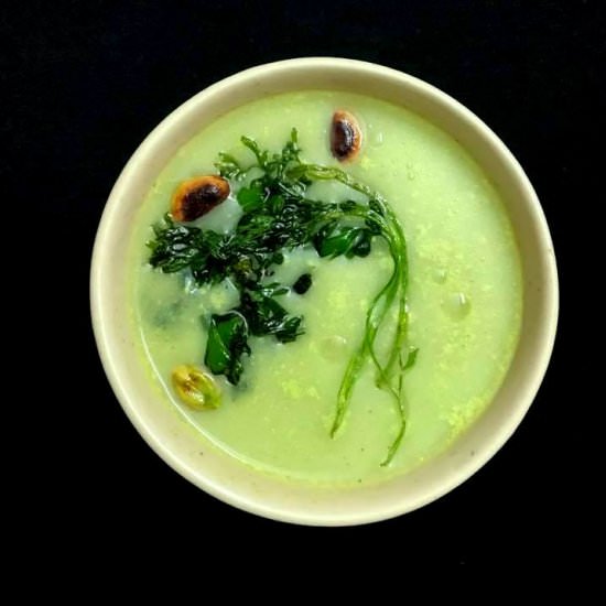 Cauliflower Cilantro&Pistachio Soup