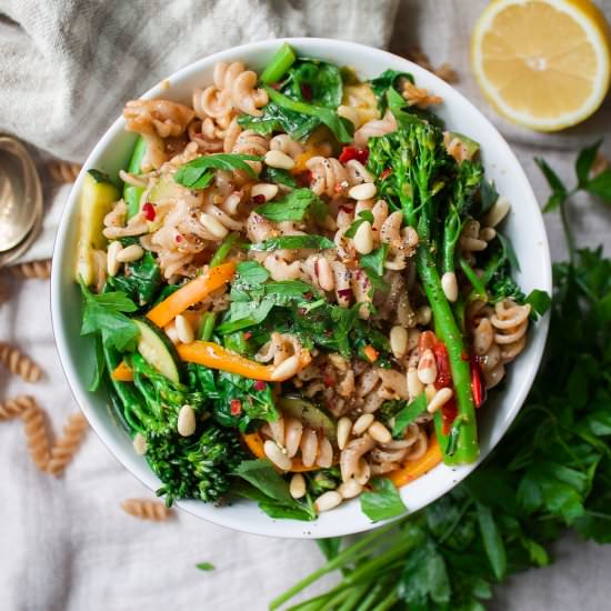 Vegan Lemon Garlic Pasta