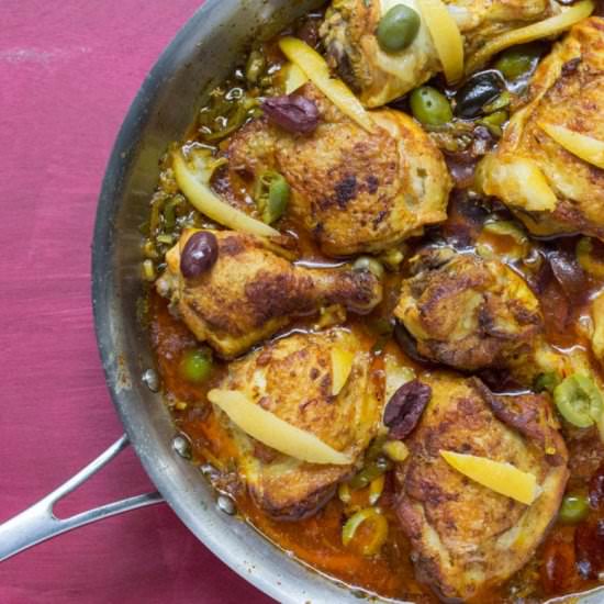 Moroccan Chicken with Olives, Lemon