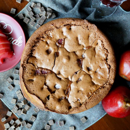 Red Wine Poached Pear Chocolate Cake