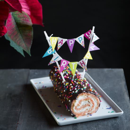 Swiss Roll with Chocolate Ganache