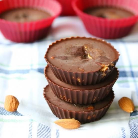 Dark Chocolate Almond Butter Cups