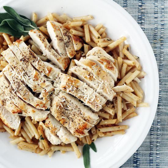 Brown Butter + Sage Chicken Penne