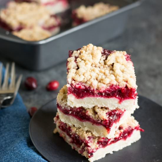 Cranberry Shortbread Bars