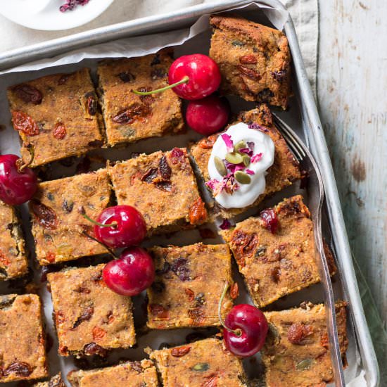 Nut Free Vegan Fruit Slice
