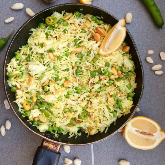 Peas and lemon rice