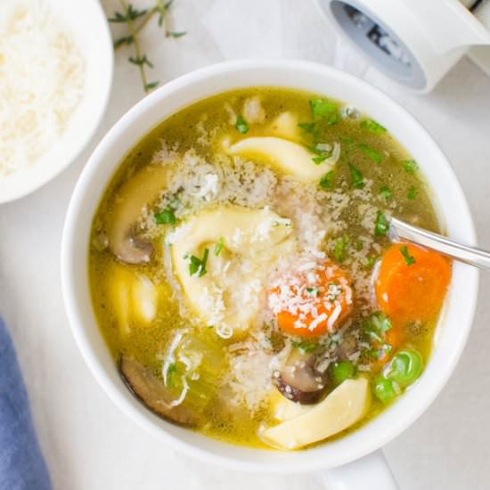 Tuscan Turkey Tortellini Soup