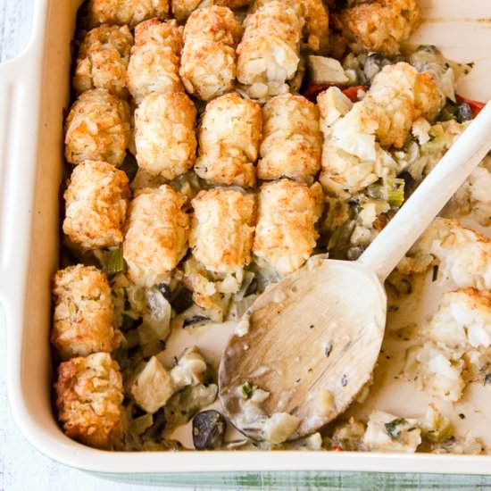 Roast Turkey Tator Tot Casserole