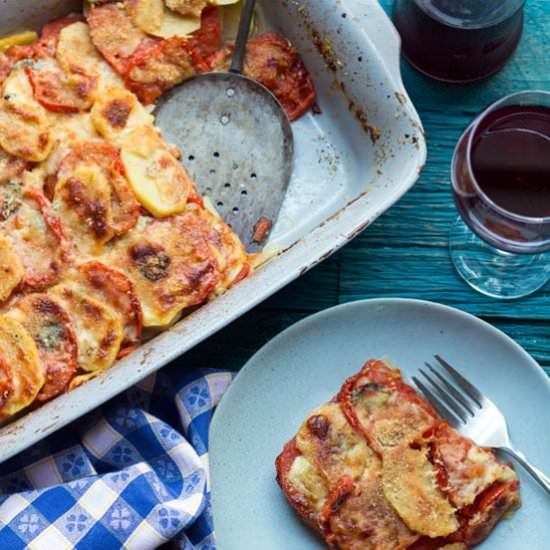 POTATO AND TOMATO BAKE