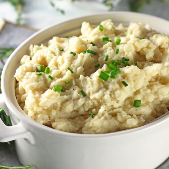 Vegan Cauliflower Mashed Potatoes