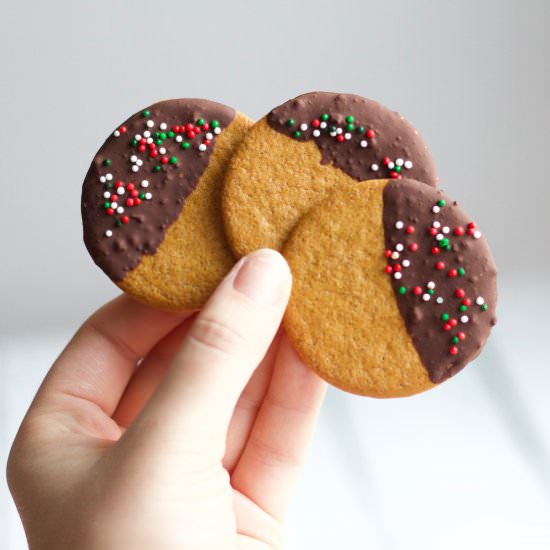 Gluten Free Dipped Gingersnaps