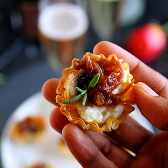 Caramelized Onions Phyllo Bites