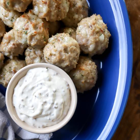 Chicken Cordon Bleu Meatballs