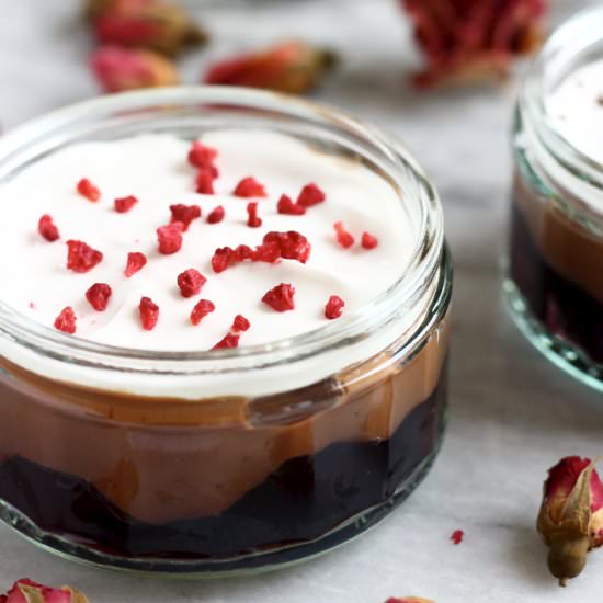 Vegan Chocolate Cherry Trifle