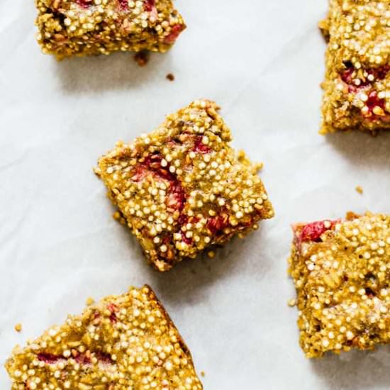 Raspberry Breakfast Quinoa Bars