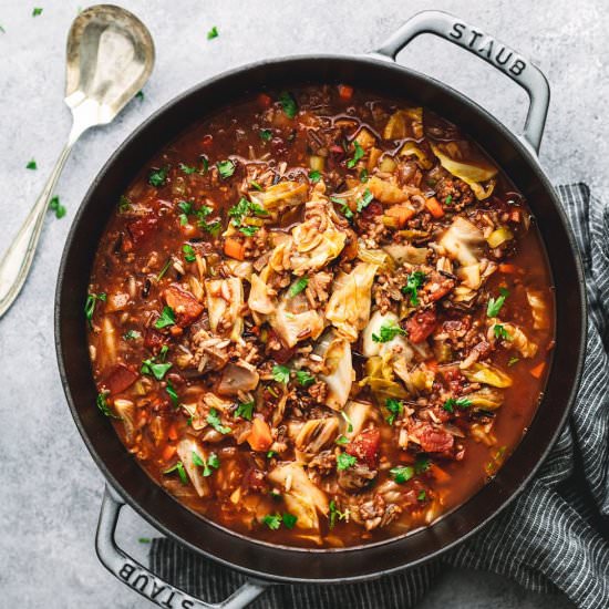 Slow Cooker Cabbage Soup