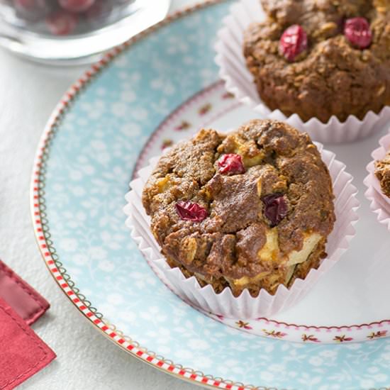 Almond Flour Cranberry Sauce Muffin