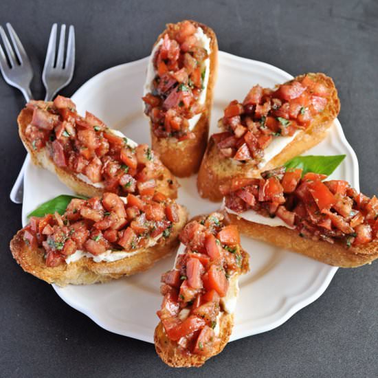 Bruschetta with Fresh Mozzarella