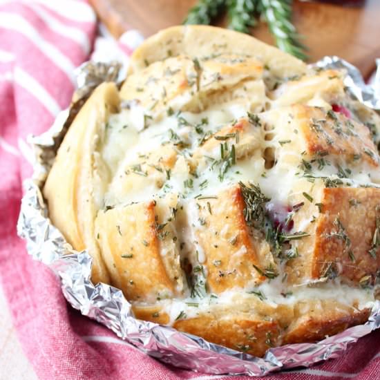 Turkey Mozzarella Pull Apart Bread