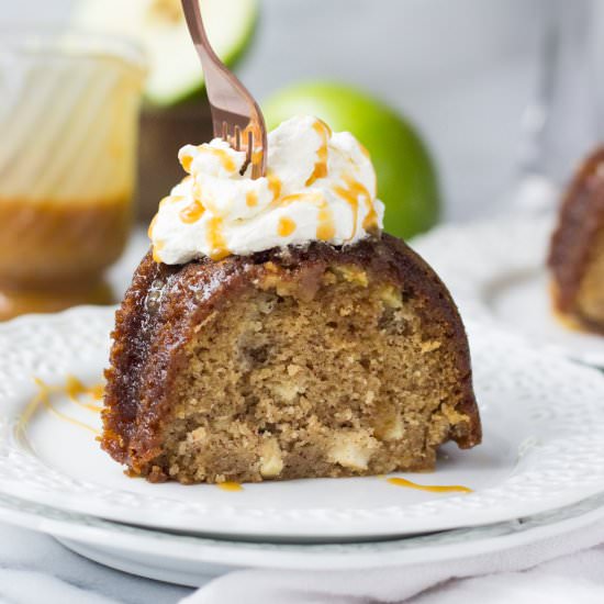 Salted Caramel Apple Cake