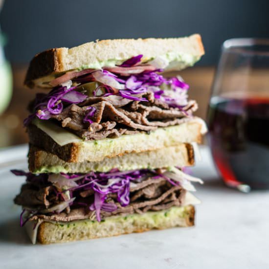 Steak Sandwich with Basil Mayo