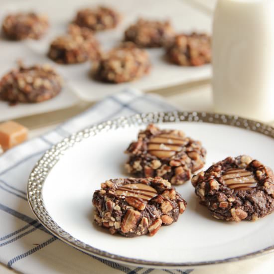 Turtle Thumbprint Cookies