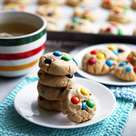 Peanut Butter Cookies with M&M’s