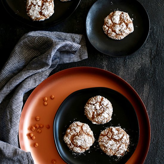 Caramel Pumpkin Spice Crinkle Cooki